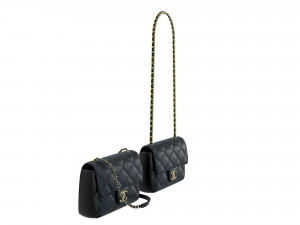 Bag Small Flap Black Modèle 3D