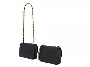 Bag Small Flap Black Modèle 3D