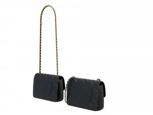 Bag Small Flap Black 3D Model