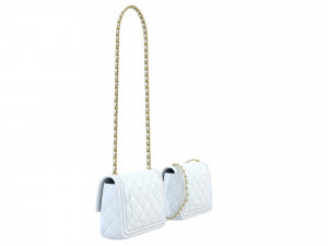 Bag Small Flap White 3D 모델