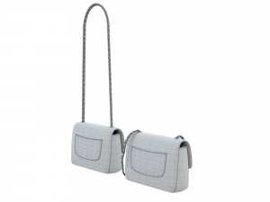Bag Small Flap White 3D 모델