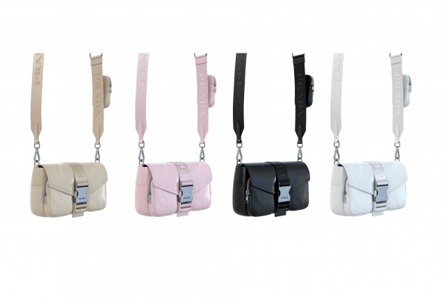 Prada pocket nylon hotsell and brushed leather bag