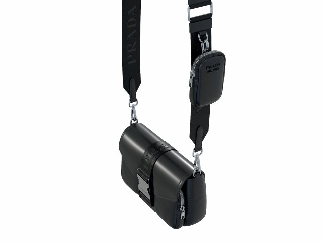 2024新款PRADA 3D Pocket nylon shoulder bag バッグ