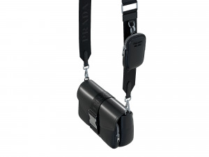 Pocket nylon and brushed leather bag 3D Модель