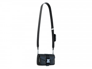Pocket nylon and brushed leather bag 3D Модель