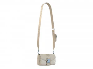Pocket nylon and brushed leather bag 3D Model
