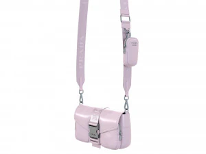Pocket nylon and brushed leather bag 3D Model