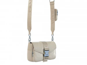 Pocket nylon and brushed leather bag 3D Model