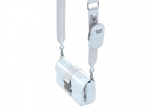 Pocket nylon and brushed leather bag 3D Модель