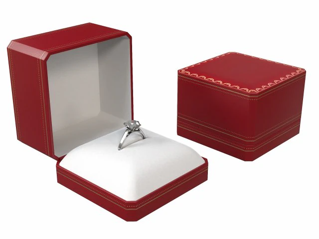 Ring with Red Box 3D Model .c4d .max .obj .3ds .fbx .stl .blend 