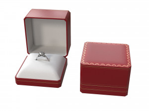 Ring with Red Box 3D Model