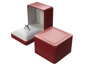 Ring with Red Box 3D Model