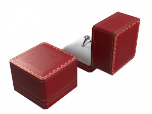 Ring with Red Box 3D Model