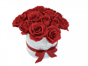 Red Rose Bouquet Box with a bow 3D Model