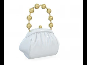 Handbag Purse with a gold chain 3D Model