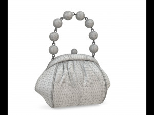 Handbag Purse with a gold chain Modèle 3D