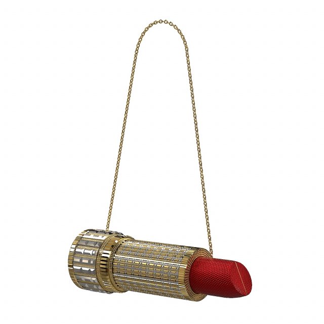 Lipstick Purse Clutch Bag Modelo 3D .c4d .max .obj .3ds .fbx .stl .blend 