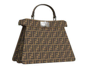 Peekaboo Bag Brown Logo 3D 모델
