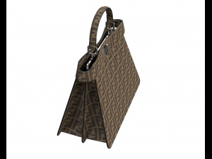 Peekaboo Bag Brown Logo 3D 모델
