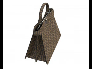 Peekaboo Bag Brown Logo 3D Model