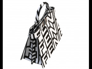 Peekaboo Bag White Logo Modello 3D