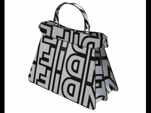 Peekaboo Bag White Logo Modello 3D