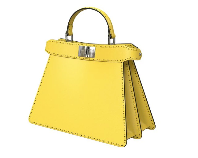 Peekaboo Bag Yellow 3D Model .c4d .max .obj .3ds .fbx .stl .blend