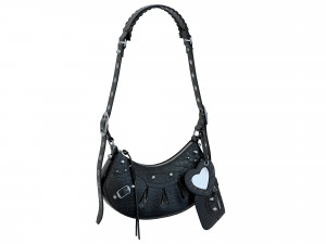 Le Cagole Shoulder Bag Black Crocodile 3Dモデル