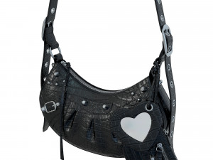 Le Cagole Shoulder Bag Black Crocodile 3D 模型