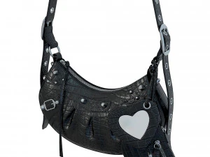 Le Cagole Shoulder Bag Black Crocodile 3D Model