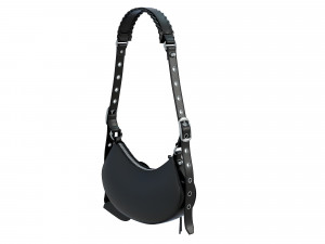 Le Cagole Shoulder Bag Black Leather 3D Модель
