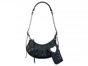 Le Cagole Shoulder Bag Black Leather 3D Модель