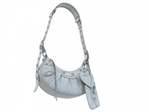 Le Cagole Shoulder Bag Black Leather 3D Модель