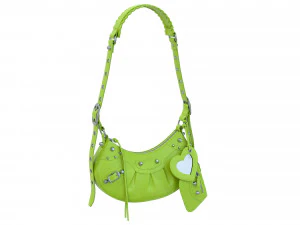 Borsa A Spalla Le Cagole In Pelle Verde Modello 3D