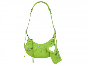 Le Cagole Shoulder Bag Green Leather Modèle 3D