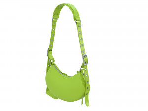 Le Cagole Shoulder Bag Green Leather Modèle 3D