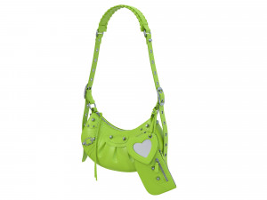 Le Cagole Shoulder Bag Green Leather Modèle 3D