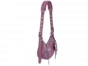Le Cagole Shoulder Bag Pink Crocodile Model 3D