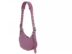 Le Cagole Shoulder Bag Pink Crocodile Model 3D