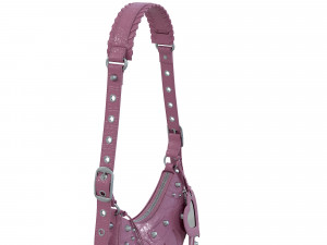 Le Cagole Shoulder Bag Pink Crocodile Model 3D