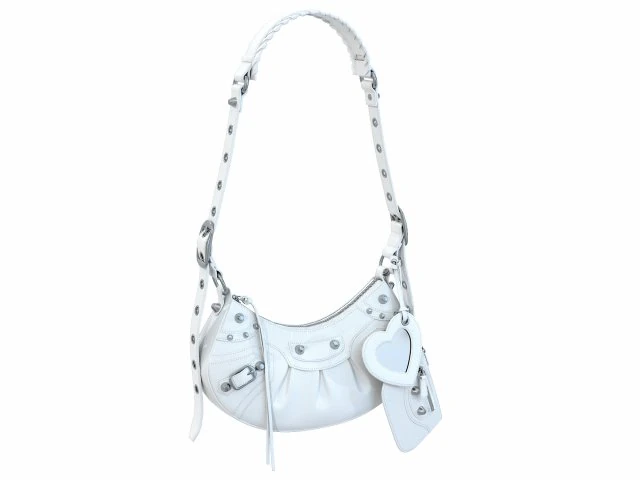 Le Cagole Shoulder Bag White Leather 3D Model .c4d .max .obj .3ds .fbx .stl .blend