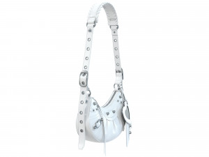 Le Cagole Shoulder Bag White Leather Modelo 3D