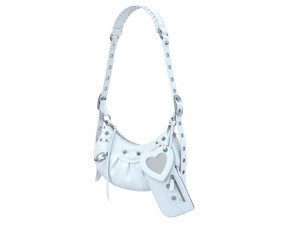 Le Cagole Shoulder Bag White Leather Modelo 3D