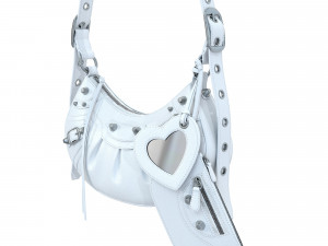 Le Cagole Shoulder Bag White Leather Modelo 3D