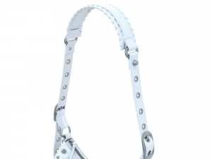 Le Cagole Shoulder Bag White Leather Modelo 3D