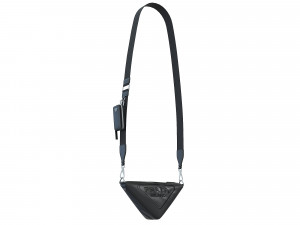 Prada Triangle Shoulder Bag Black 3D Model