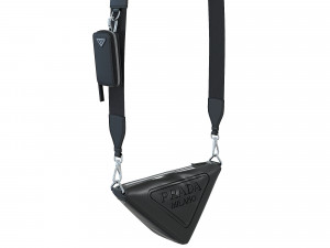 Triangle Shoulder Bag Black 3D 模型