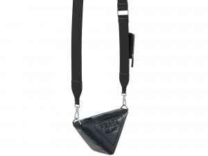 Triangle Shoulder Bag Black 3D 模型
