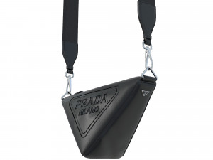 Triangle Shoulder Bag Black 3D 模型
