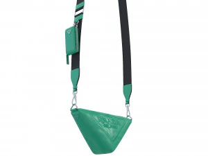 Triangle Shoulder Bag Green Leather 3D Model